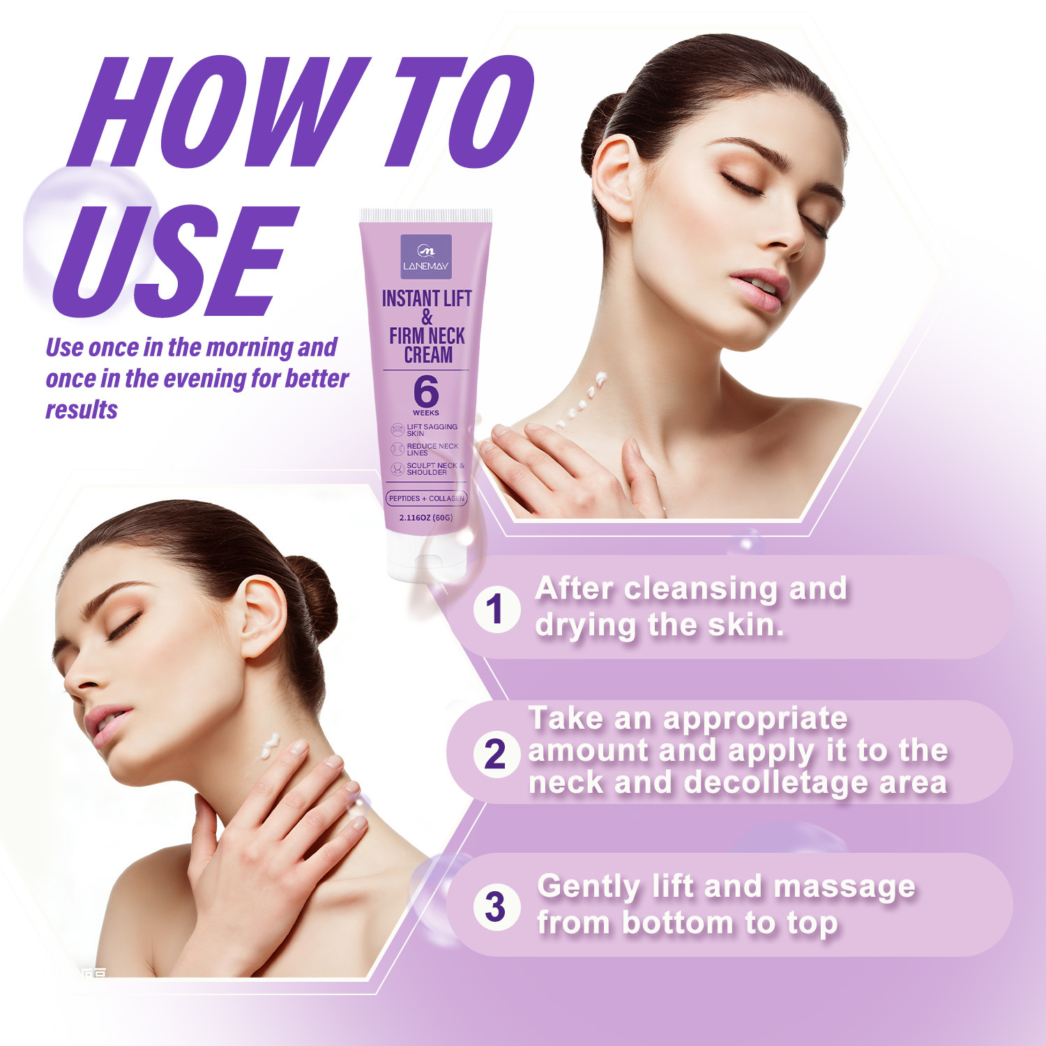 Крем для мгновенного лифтинга  – обзор и цена Peptide Neck Cream